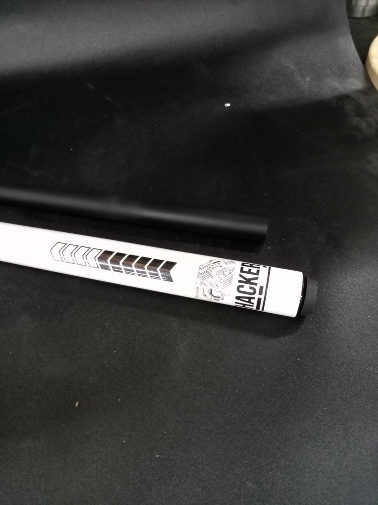 59" Hacker Billiard Pool Cue Black and White