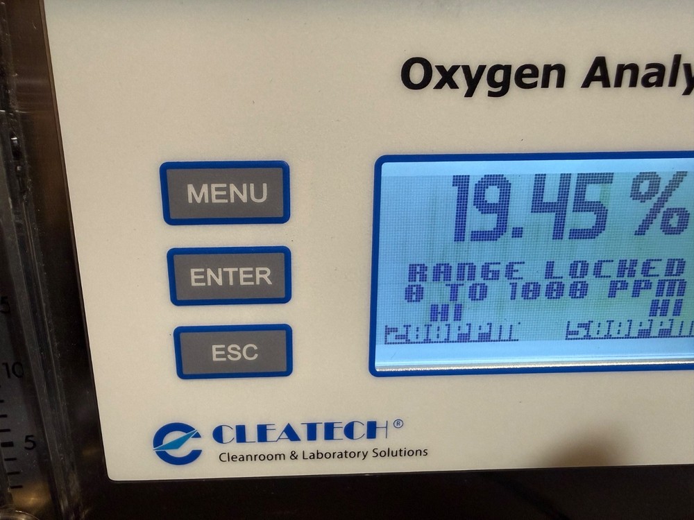 Cleatech Oxygen Analyzer Nitrogen Purge Controller with O2 Sensor A21-HM-OA1