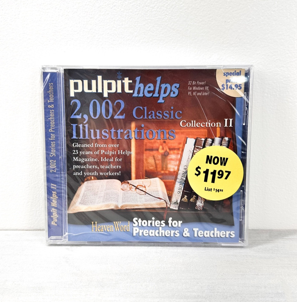 Pulpit Helps 2002 Classic Illustrations Computer Program for Windows NEW SEALED