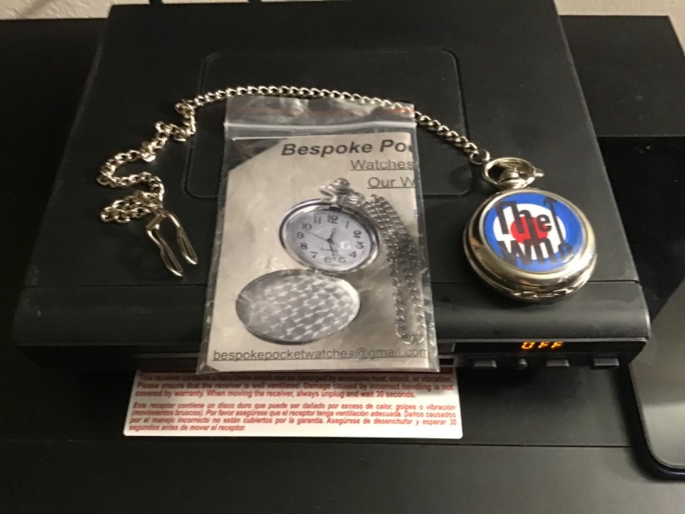 THE WHO CHROME POCKET WATCH WITH CHAIN