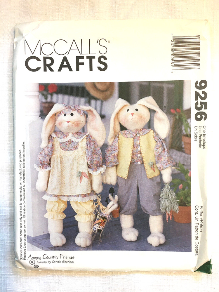 McCall's Crafts Pattern 9256 BUNNY GREETERS Sherlock Spring Easter Decor