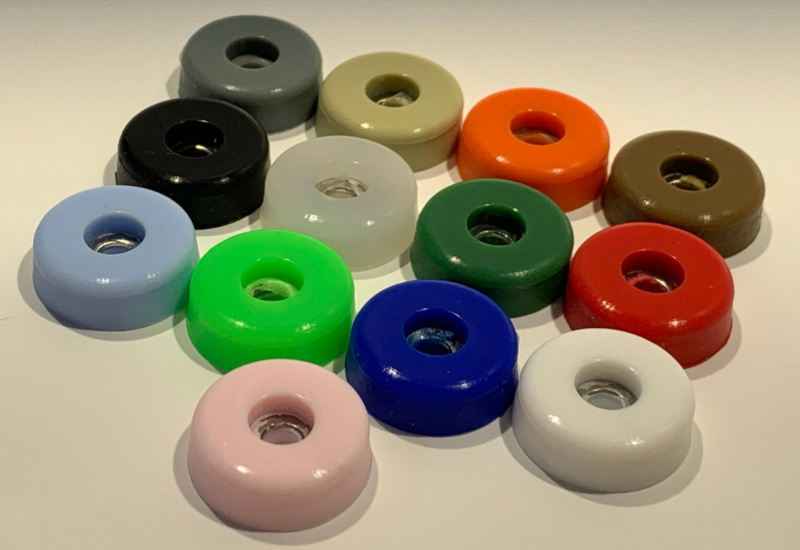 3/4" DIA Cutting Board Rubber Bumpers LOW PROFILE Silicone Black Clear Stainless