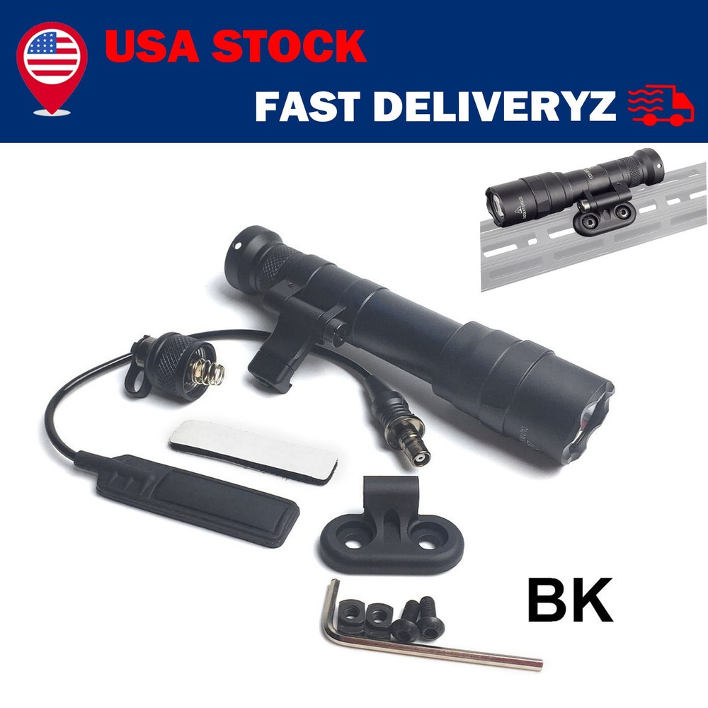 M640DF Dual Fuel 1200lm Tactical LED Flashlight with Switch Offset Side Mount US