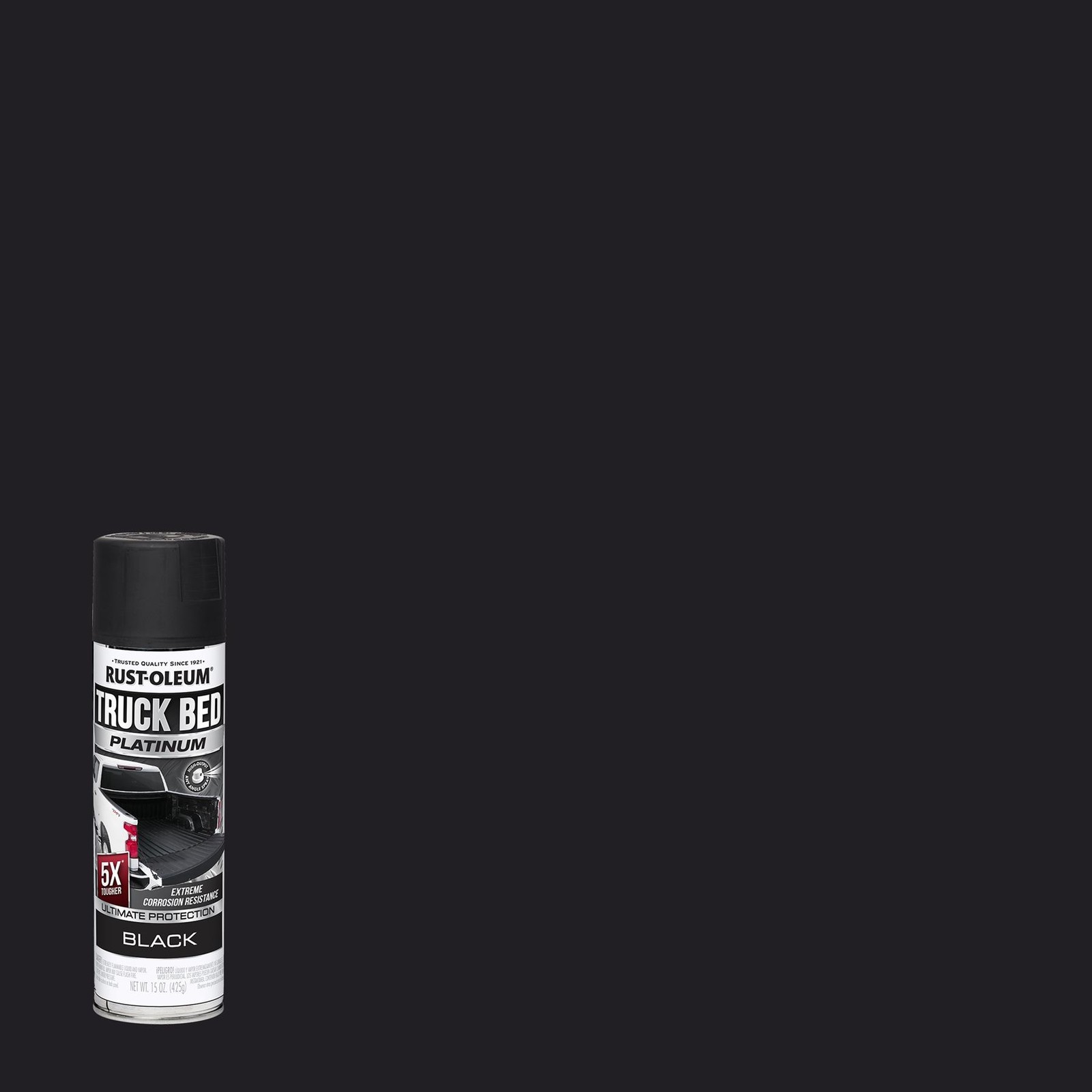 Rust-Oleum Automotive Platinum Truck Bed Coating, Black, 15 Oz Spray - 382630