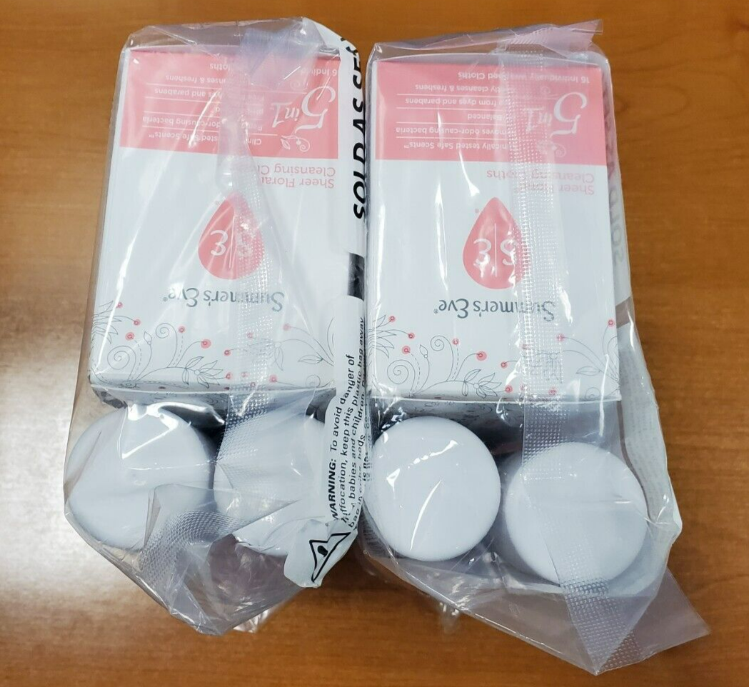 8 Pk: Summer's Eve Sheer Floral (4 Boxes of 16 Wipes) & (4 Cans of Spray) F