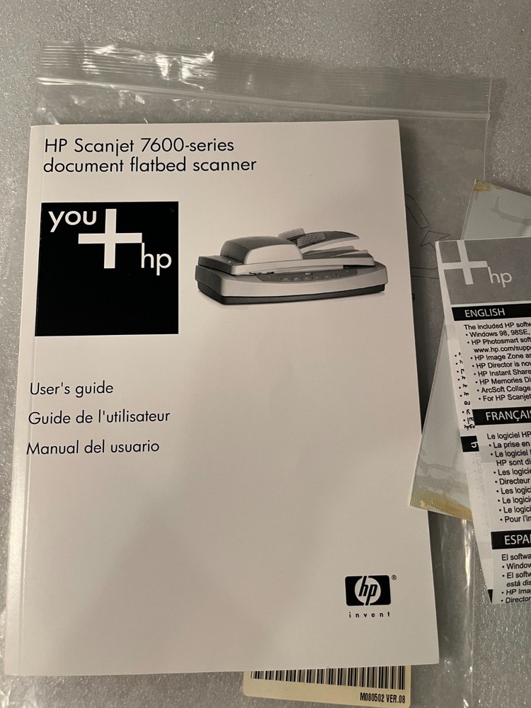 User's Guide for HP Scanjet 7600-series Document Flatbed Scanner
