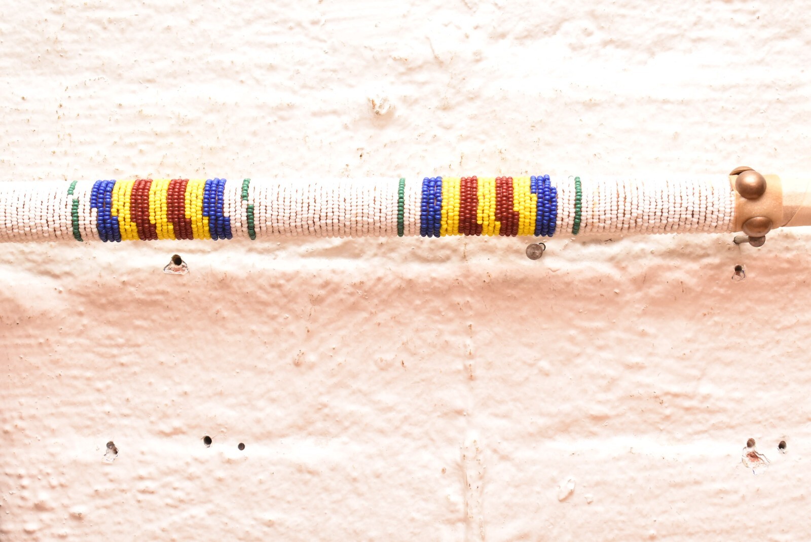 VTG Native American Ceremonial Double-Horn Ghost Dance War Club Atq 28" Beaded