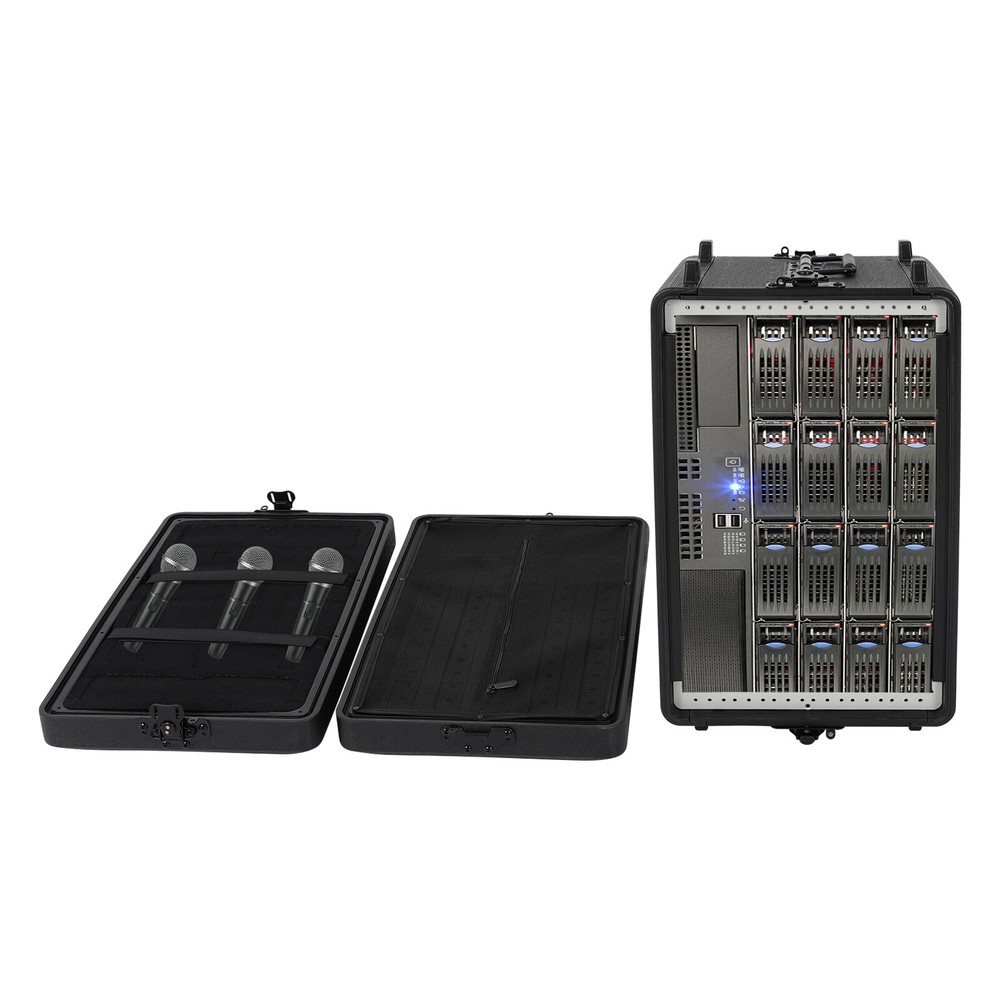 6u Rack Case Dust-proof With Microphone Storage Equalizers Amplifiers Speaker