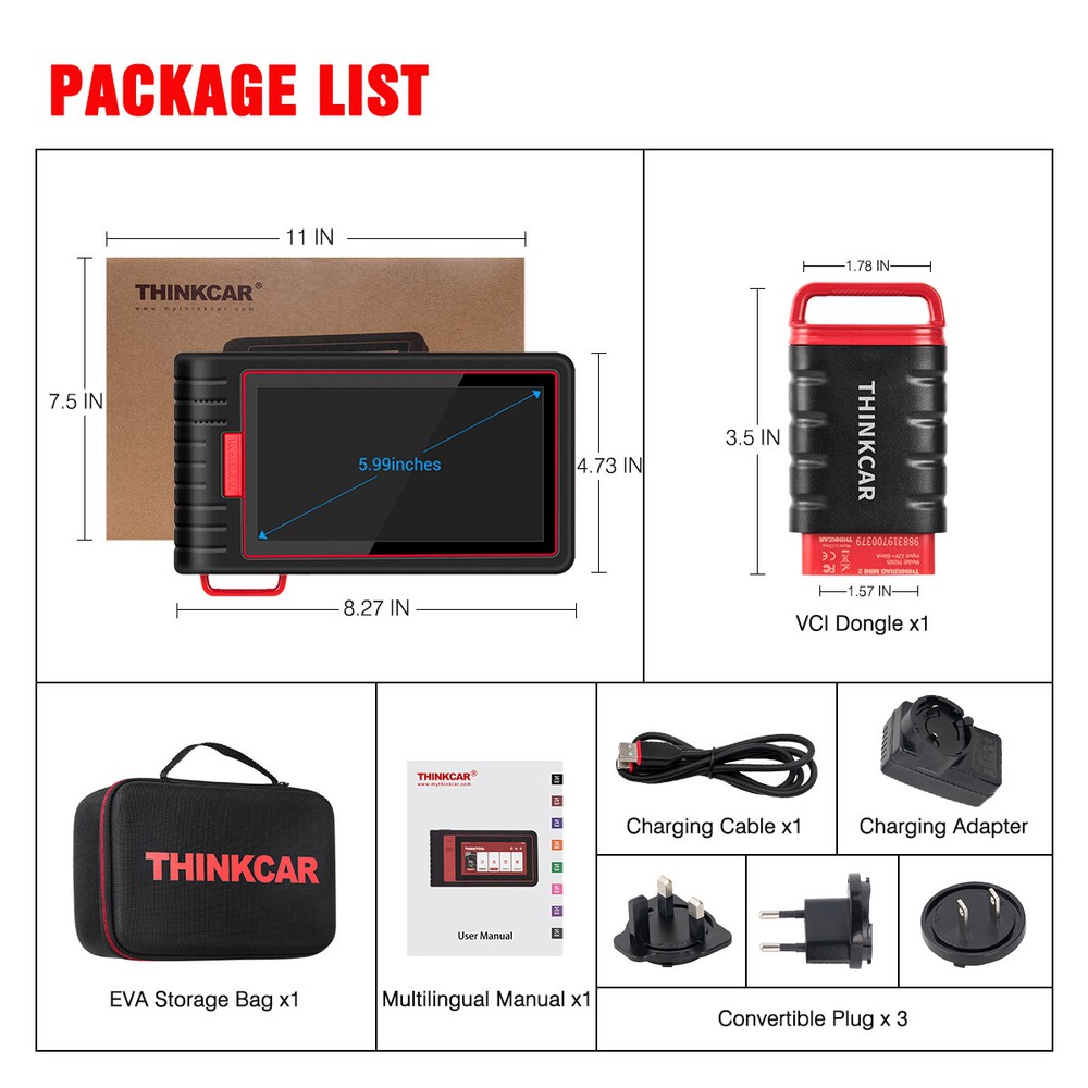 2026 Thinkcar OBD2 Scanner Wireless Thinkscan Max 2 Car Diagnostic Tool CANFD
