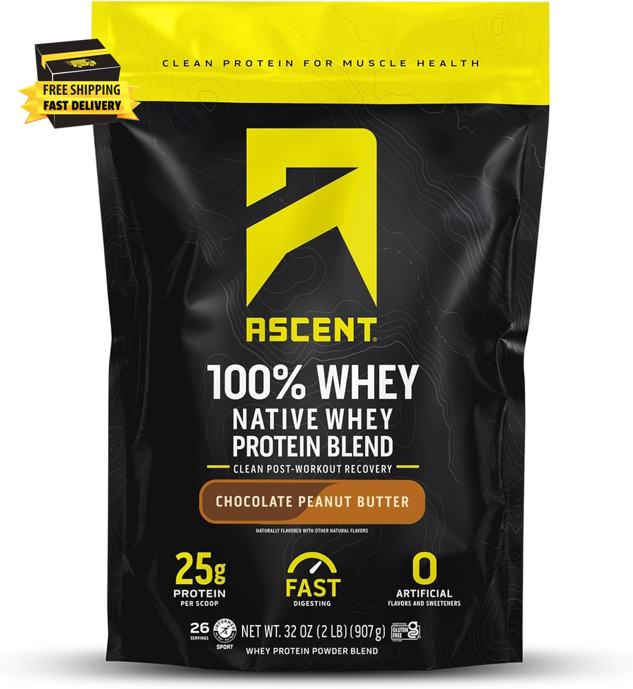 100% Whey Protein Powder - Post Workout Whey Protein Isolate, Zero Artificial Fl