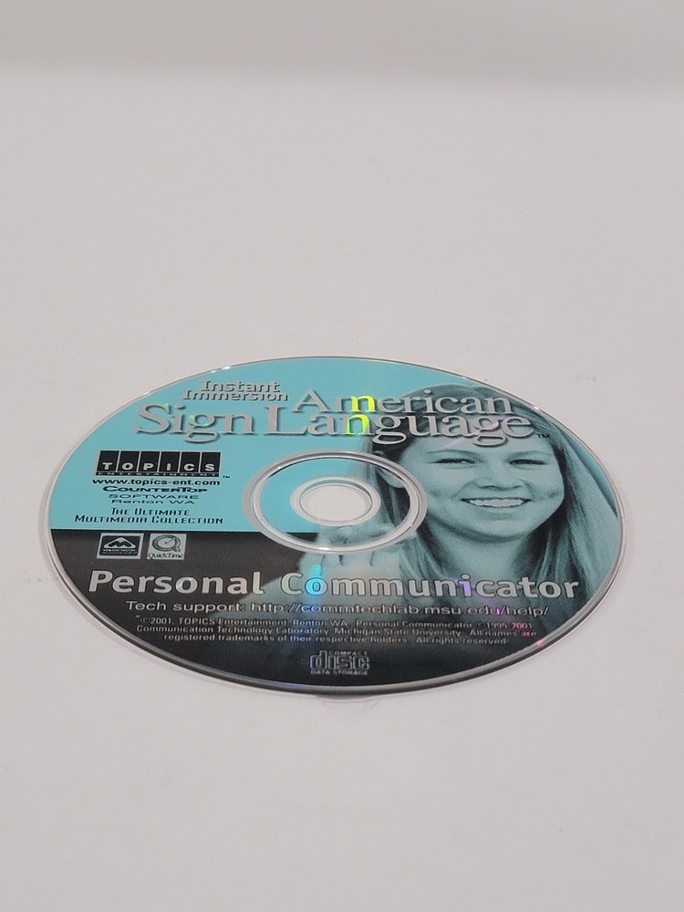 American Sign Language PC CD-ROM - Instant Immersion - Replacement Disc