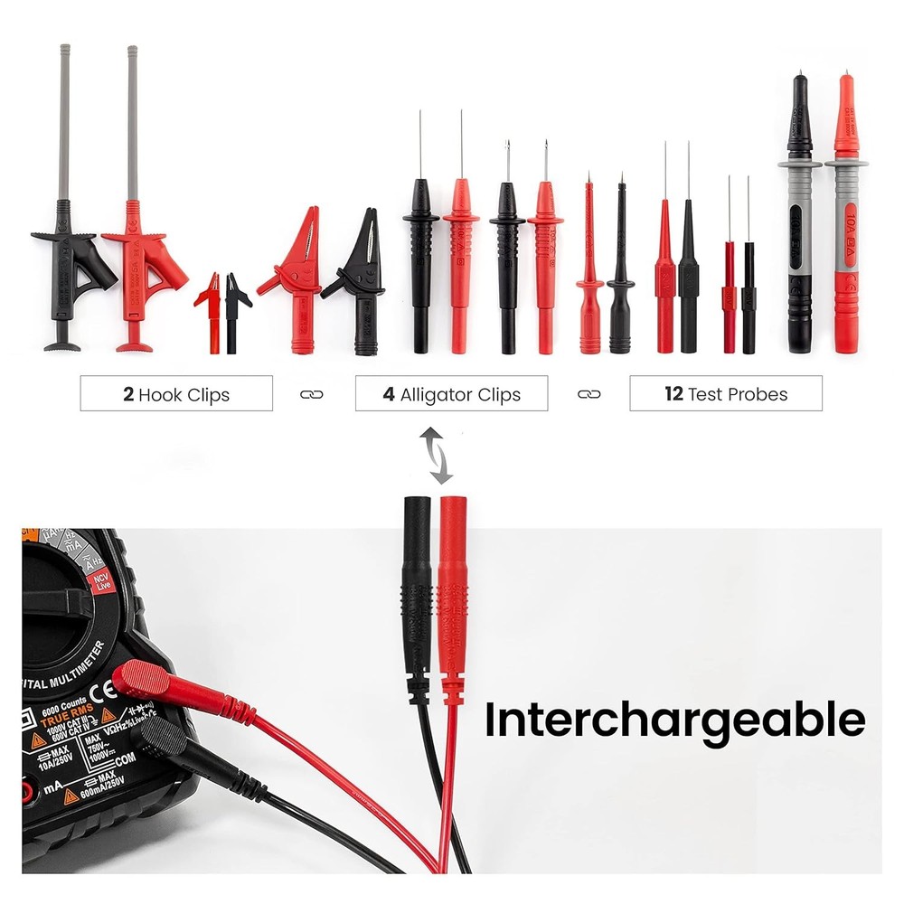 Replaceable Probes Set with Alligator Clips