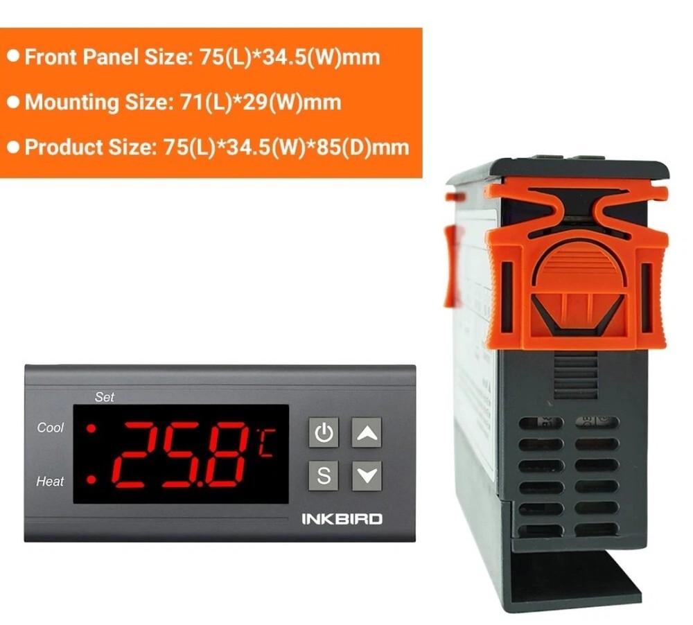 ITC-1000F 110V Digital Temperature Temp Controller Thermostat + NTC Sensor Probe