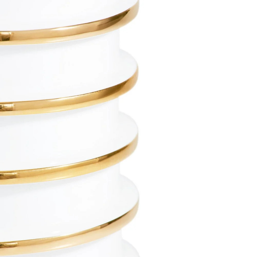 Jonathan Adler Orbit Urn Vase White/Gold