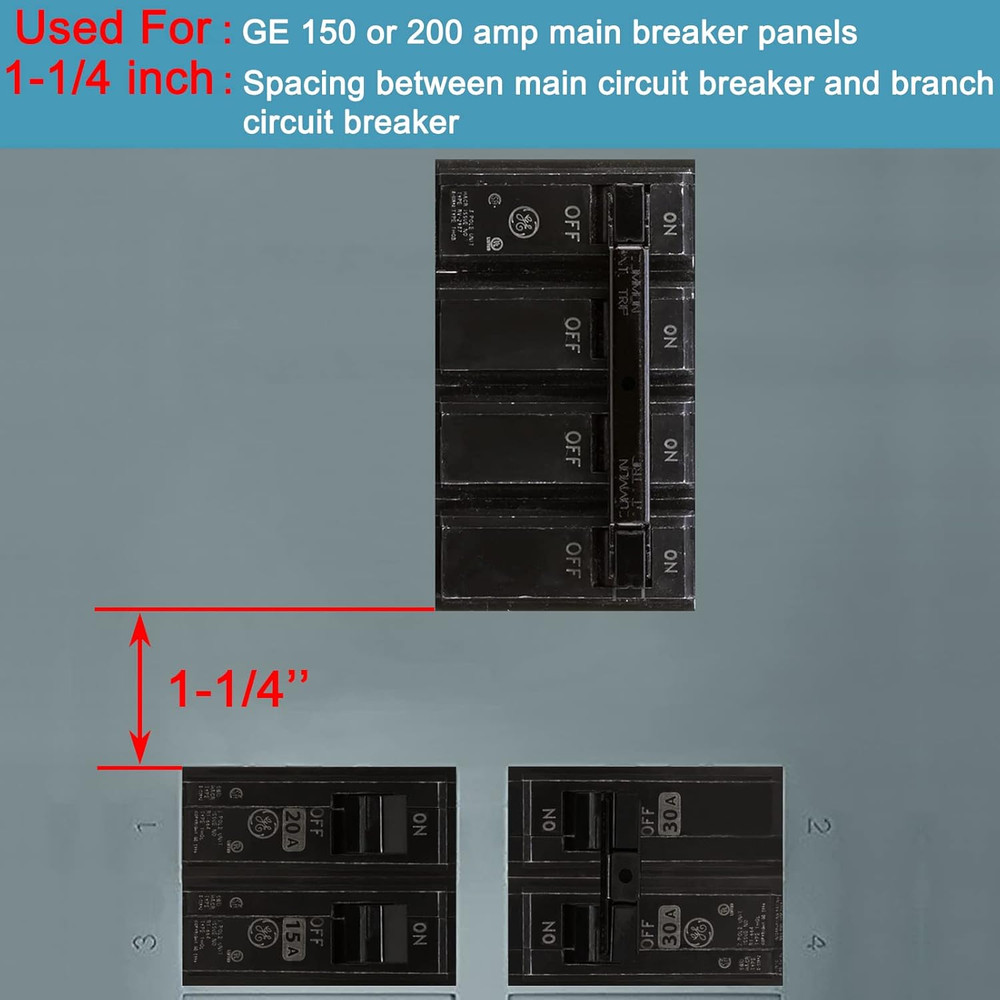 Generator Interlock Kit Compatible with General Electric GE 150 or 200 Amp Panel