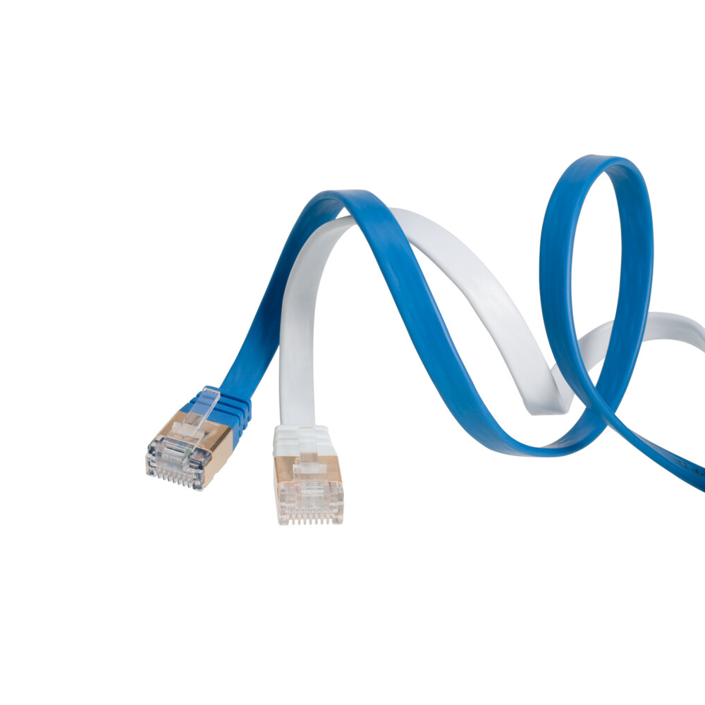 CAT7 Flat U/FTP Ethernet Patch Cable 10Gbps LAN Network Cord Multipack LOT