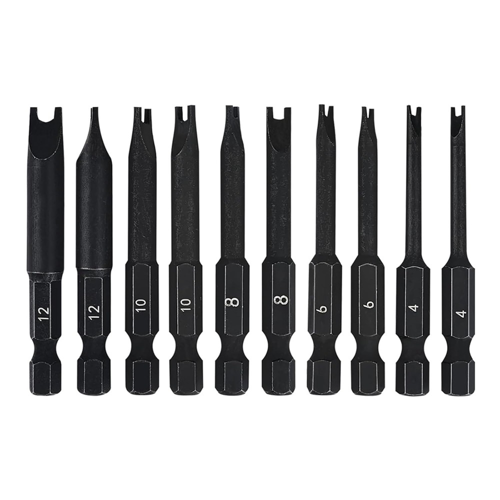Spanner Bit Set (10 Pack - 2.3" Long Magnetic Heads) Fork Snake-Eye...