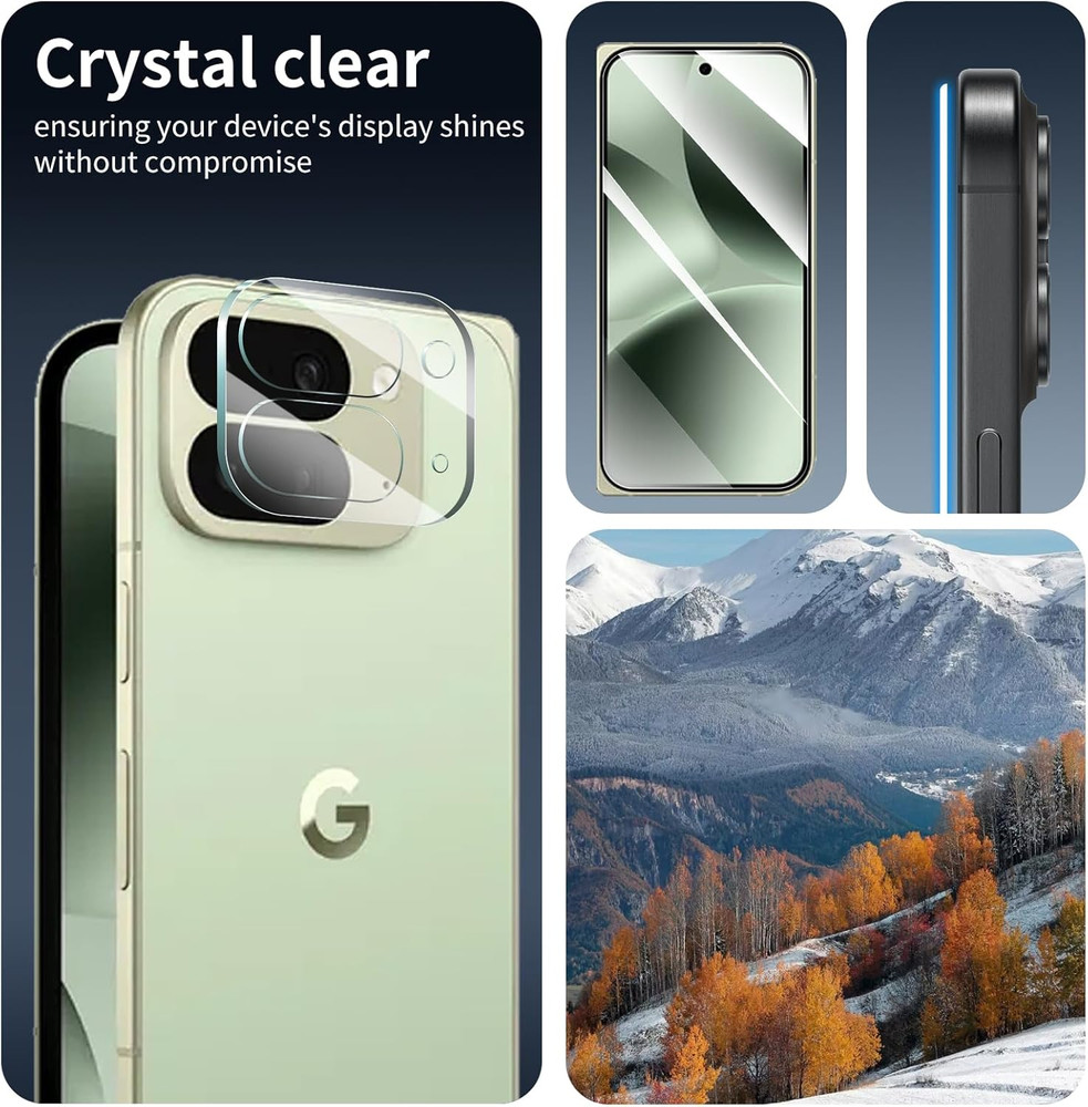 4-Pack Camera Lens Protector for Google Pixel 10 Pro Fold, Tempered Glass Camera