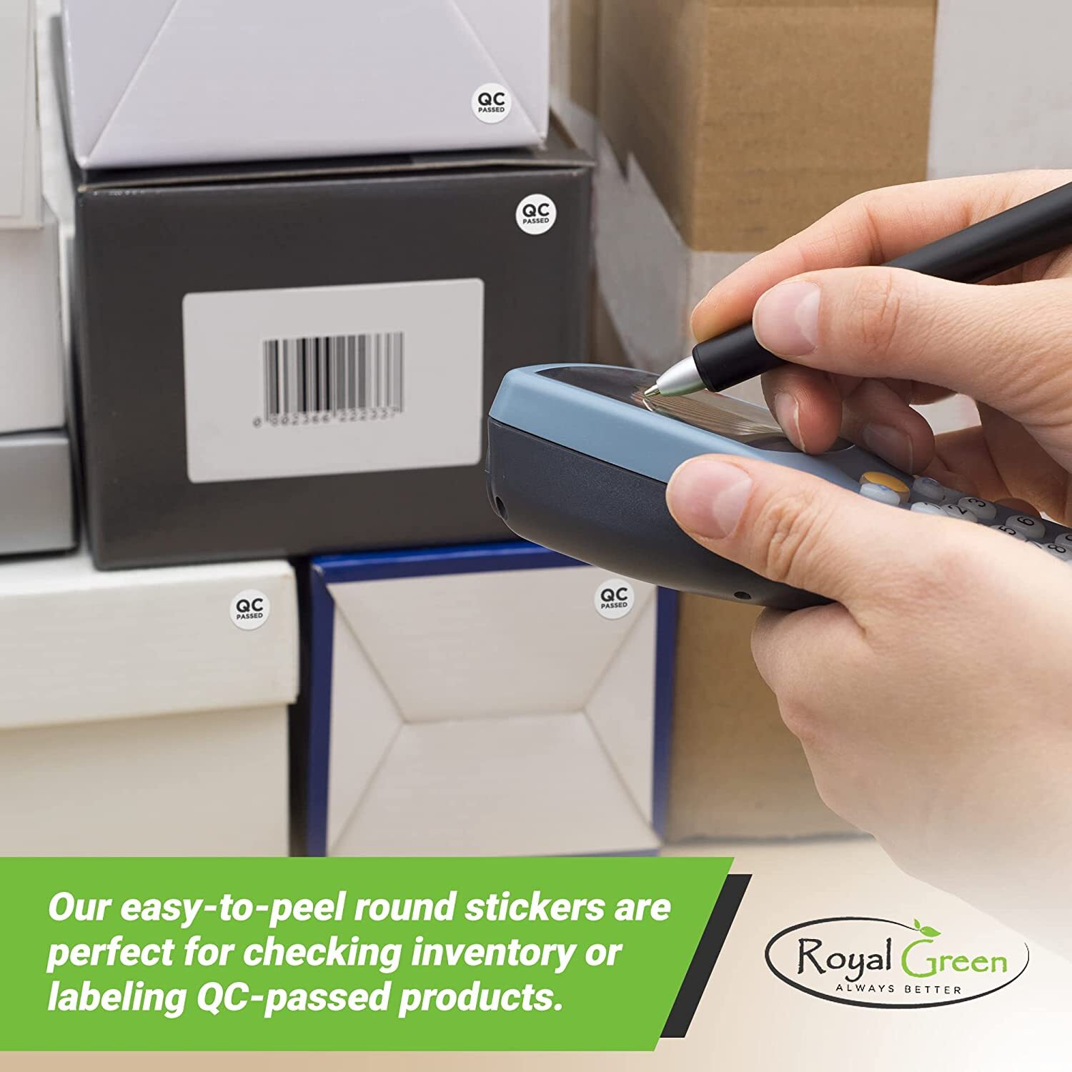 Royal Green Colored Coding Dot Stickers Round Circle Label 1/2 inch 13mm