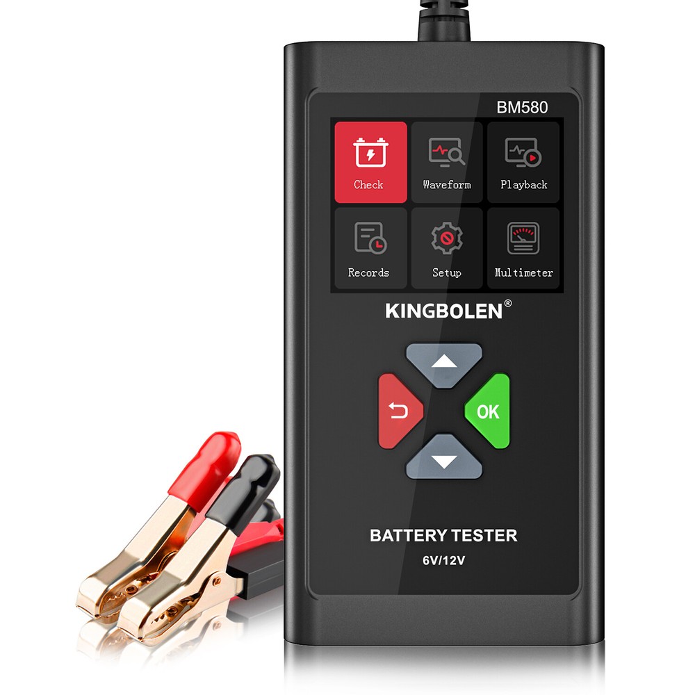 6V/12V/24V Car Battery SystemTester Auto Diagnostic Device 100-2000CCA Load Test