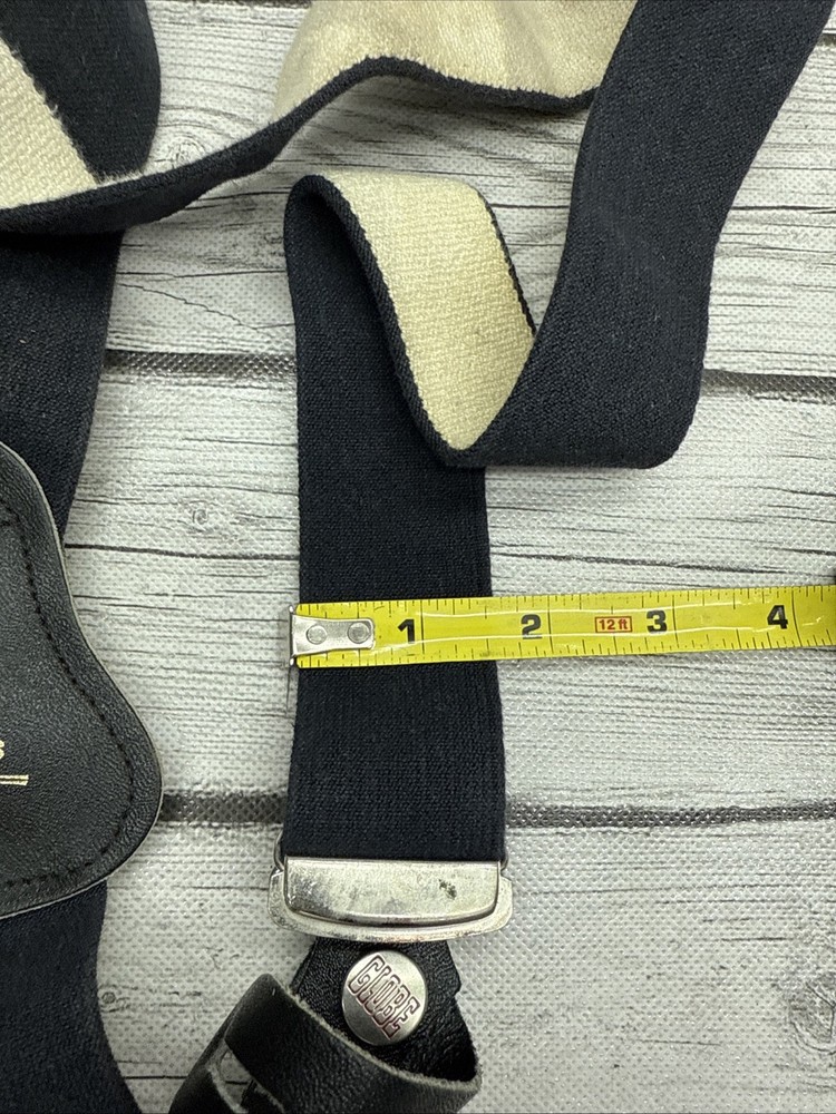 Globe Firefighter Suspenders Elastic Button Adjustable Blue Fighter