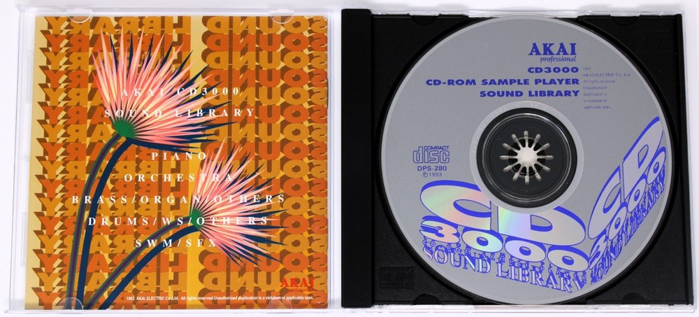Akai Professional CD3000 Sound Library Akai Format Sample/Sampling CD 1993