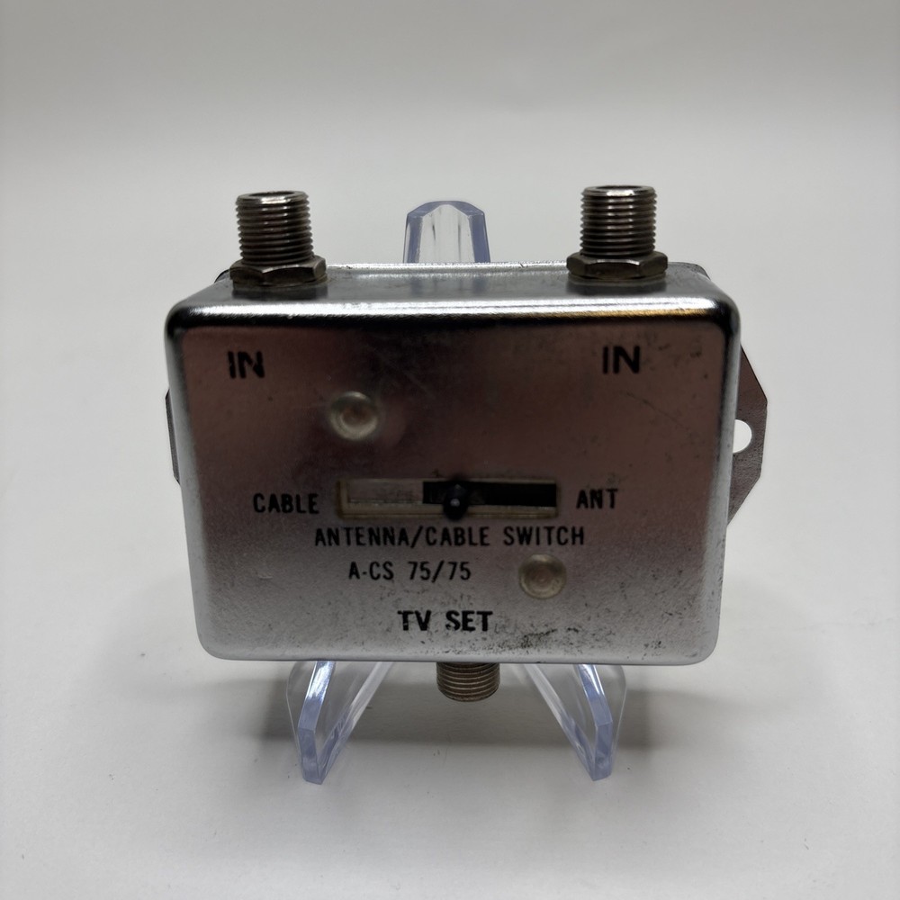 Vintage 75 ohm Switch Cable TV Antenna Splitter Box A-CS Untested