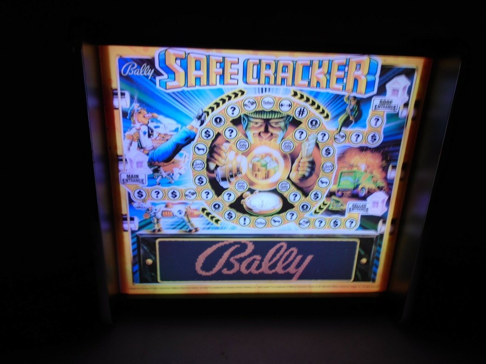 Bally Safe Cracker Pinball Head LED Display light box