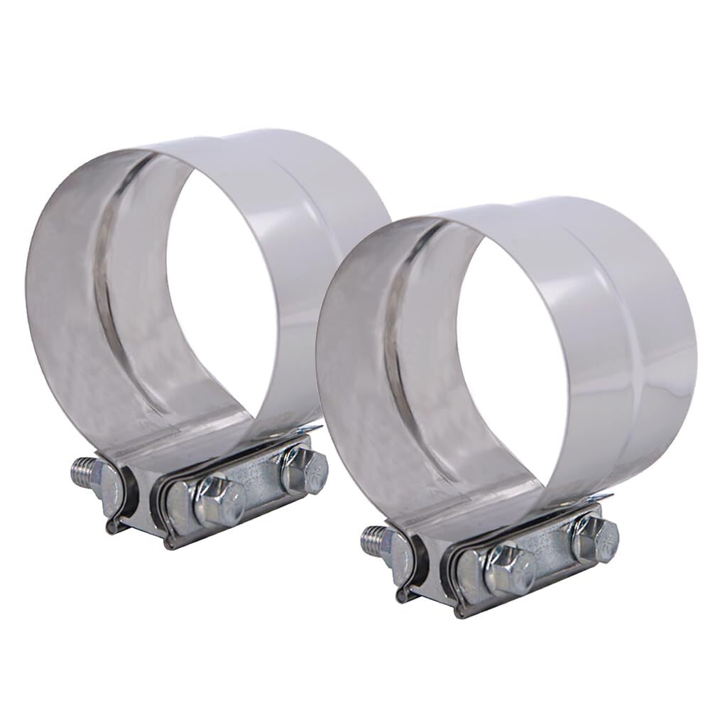 4 Inch Exhaust Clamp Lap Joint Band Stainless Steel 4" OD to 4" ID Pipes