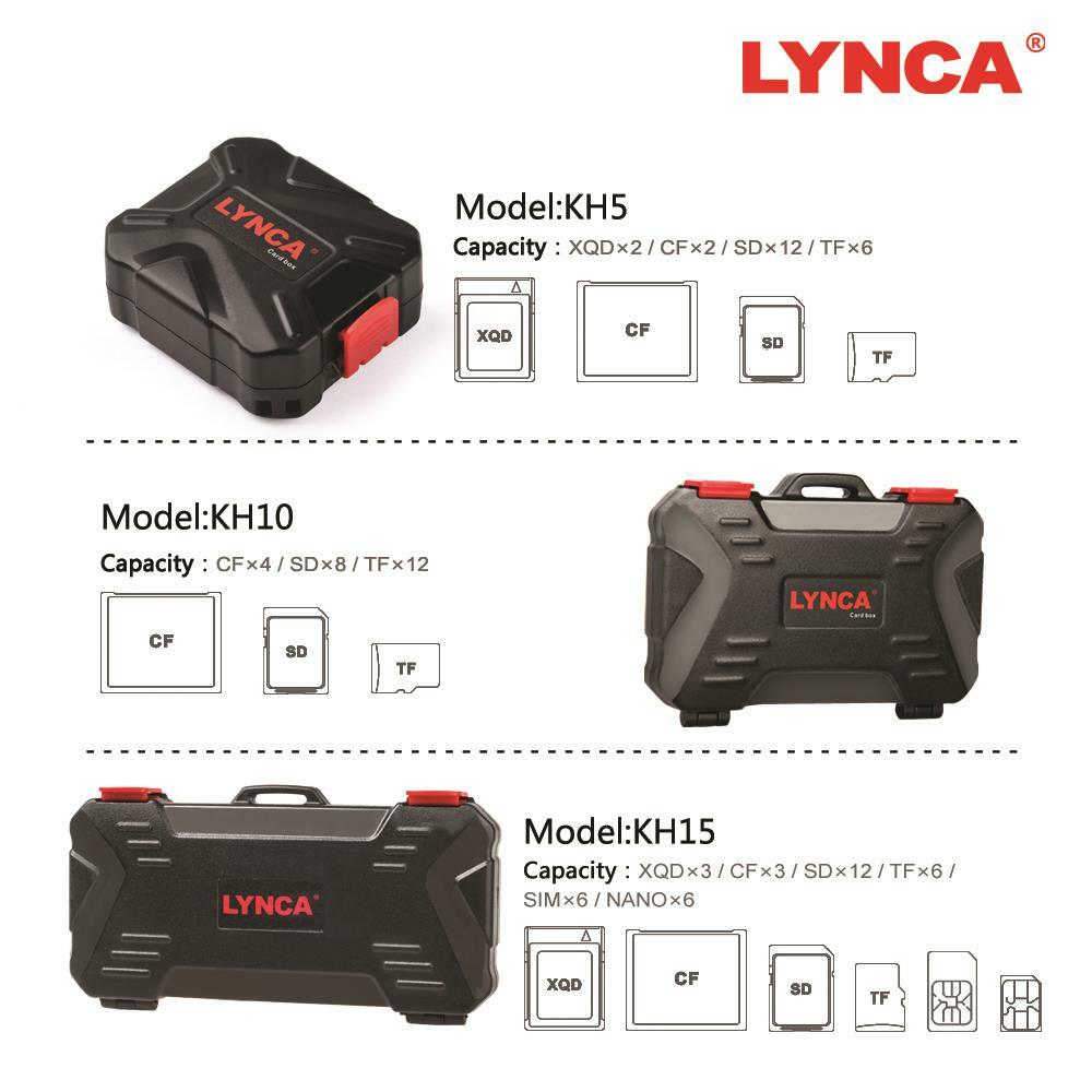 LYNCA Memory Card Case Waterproof Holder Storage Box Sim Micro TF SD Card Case