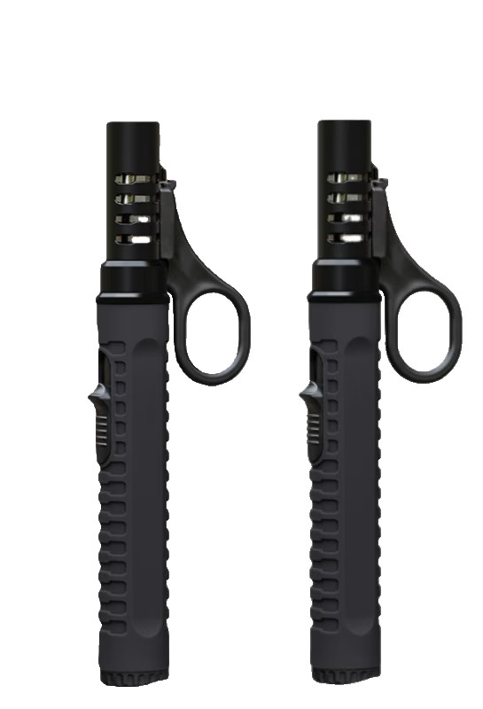 Portable Windproof Butane Torch Flamethrower - Refillable Adjustable Flame,