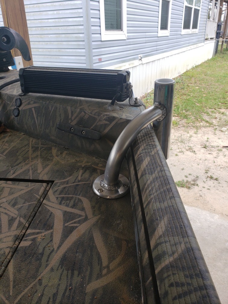 Aluminum Shallow Water Anchor Mount Bracket 1" 1.25" Straight Angled Curved