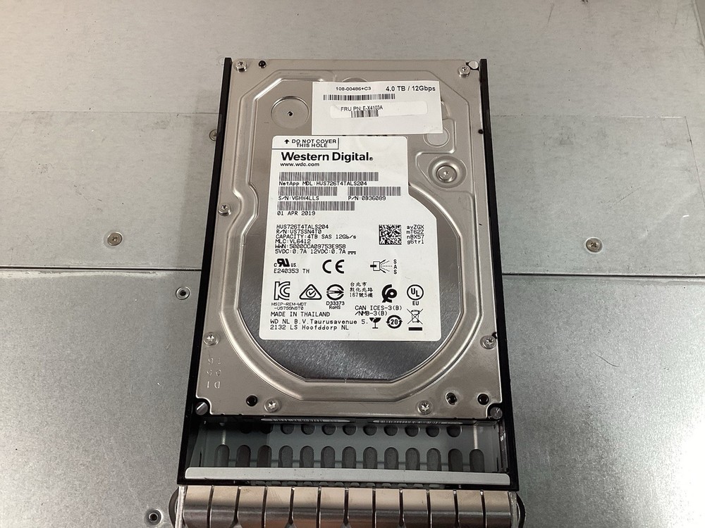 NetApp NAJ-1502 12 Bay 3.5" SAS Storage Disk Array w/ x12 4TB HDD