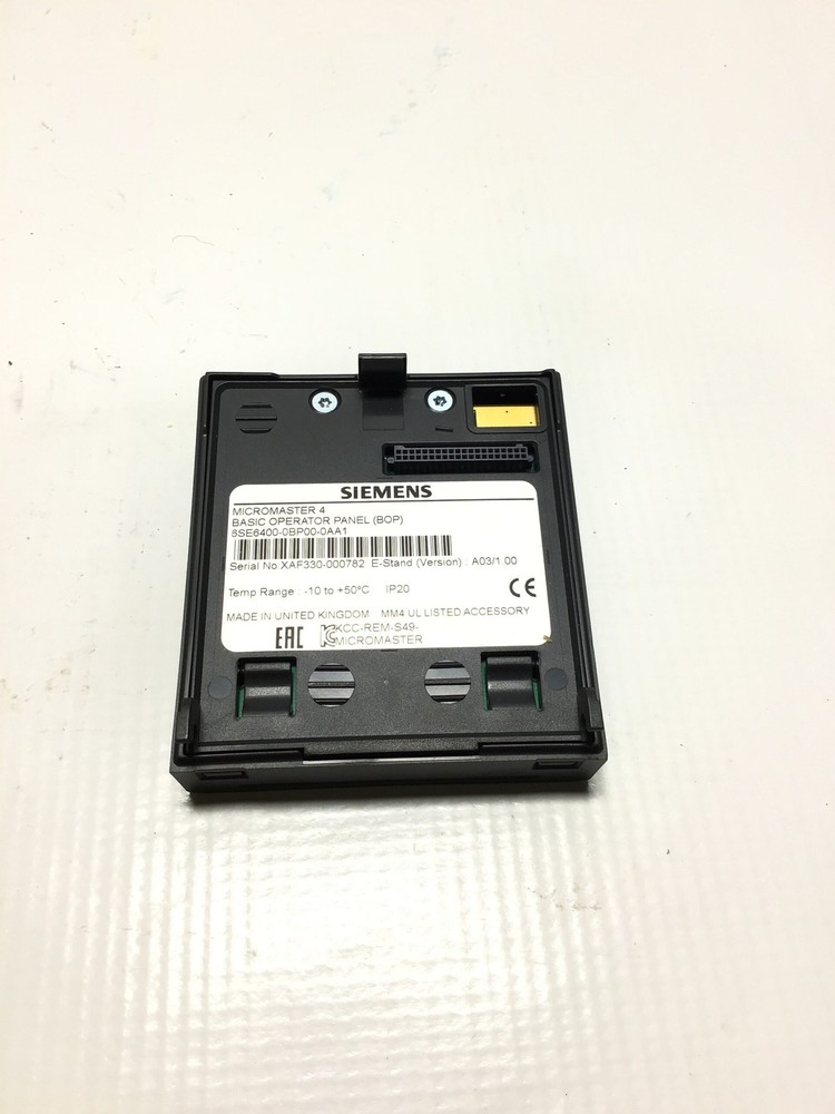 Siemens 6SE6400-0BP00-0AA1 Micro Master Basic Operator Panel