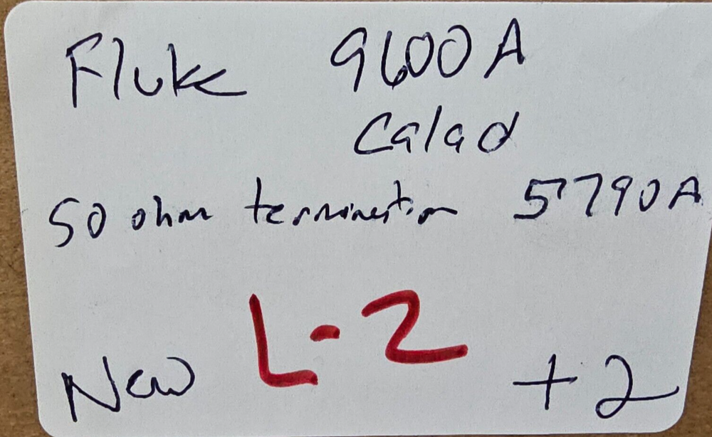 Fluke 9600A CALAD Precision 50 Ohm Termination 5790A AC Measurement