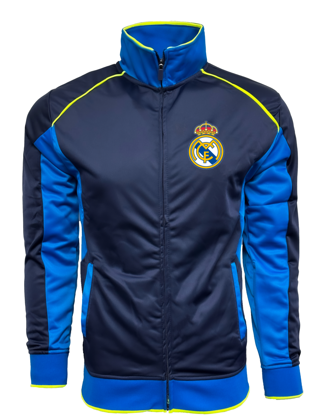 Real Madrid Full Zip Track Jacket, For Kids and Adults, Licensed Real M. Jacket