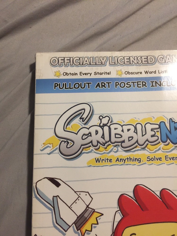 Scribblenauts GameCube Official Guide Strategy Book With Poster! Scribble Nauts