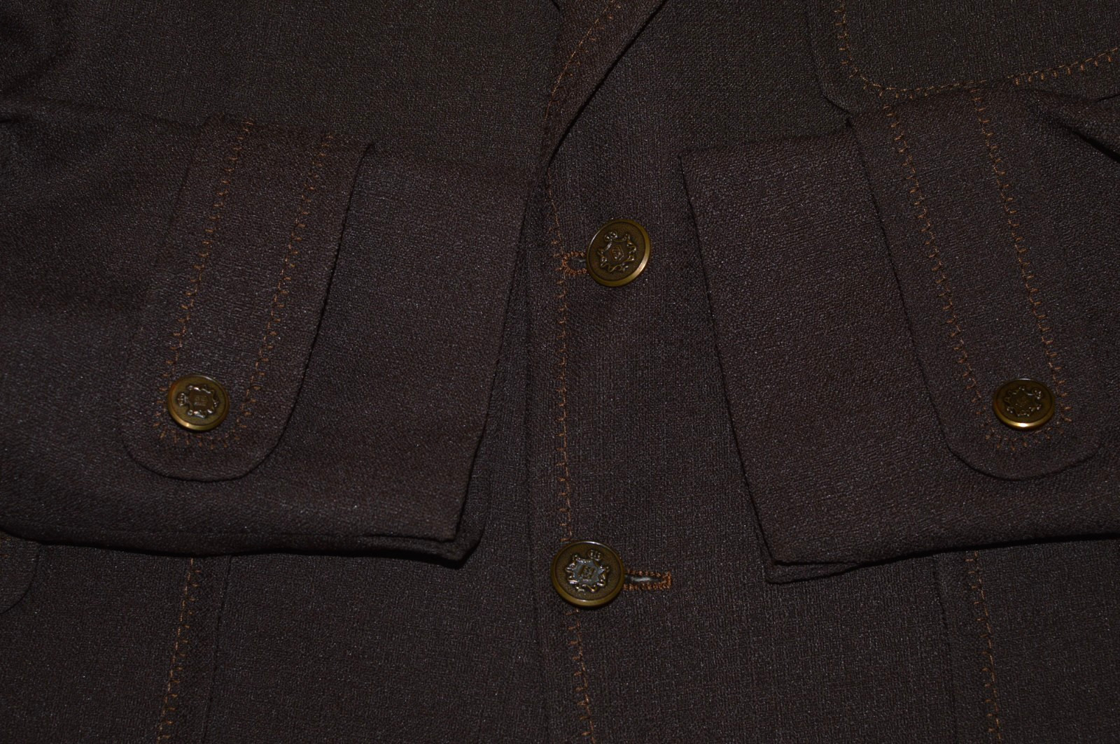 40L Long 40 L USA RATNER CLOTHES Mens Vintage Brown Polyester Blazer Suit Jacket