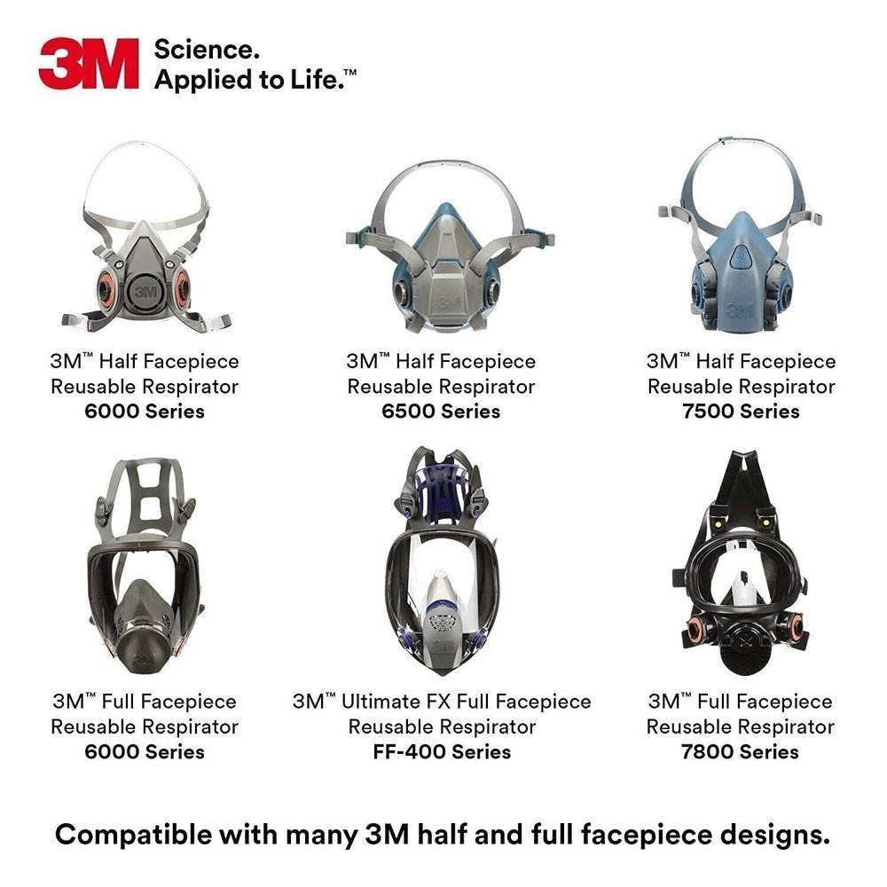 3M 2091 P100 Particulate Filter, 12 Pairs