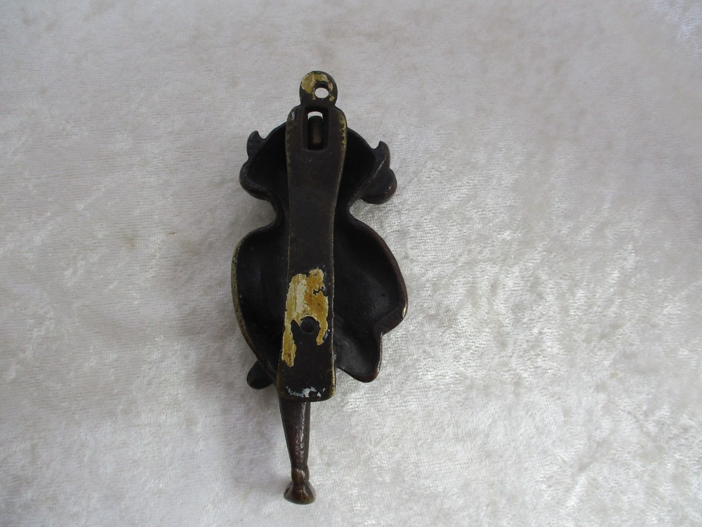Antique Complete Bronze Lincoln Imp/Devil Door Knocker