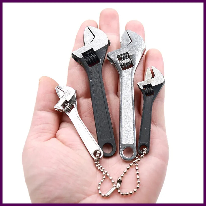 Mini 2.5/4 Inch Adjustable Spanner Open-End Wrench Tools Small Wrench
