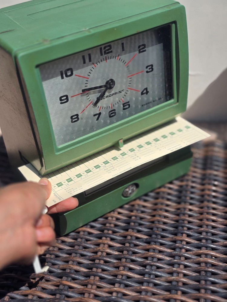 Vintage Acroprint Time Clock – Includes Key – Industrial