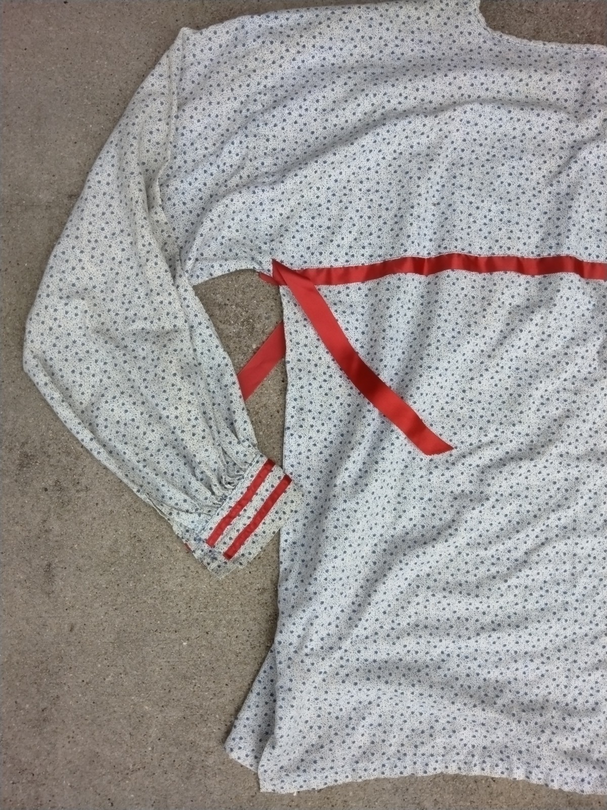 Native American Indian Ceremonial Ribbon White Traditional Dance Shirt Men 2XL