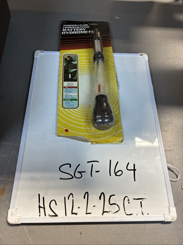 Custom Accessories 41119 6V Analog Compensating Battery Hydrometer New in Pkg.