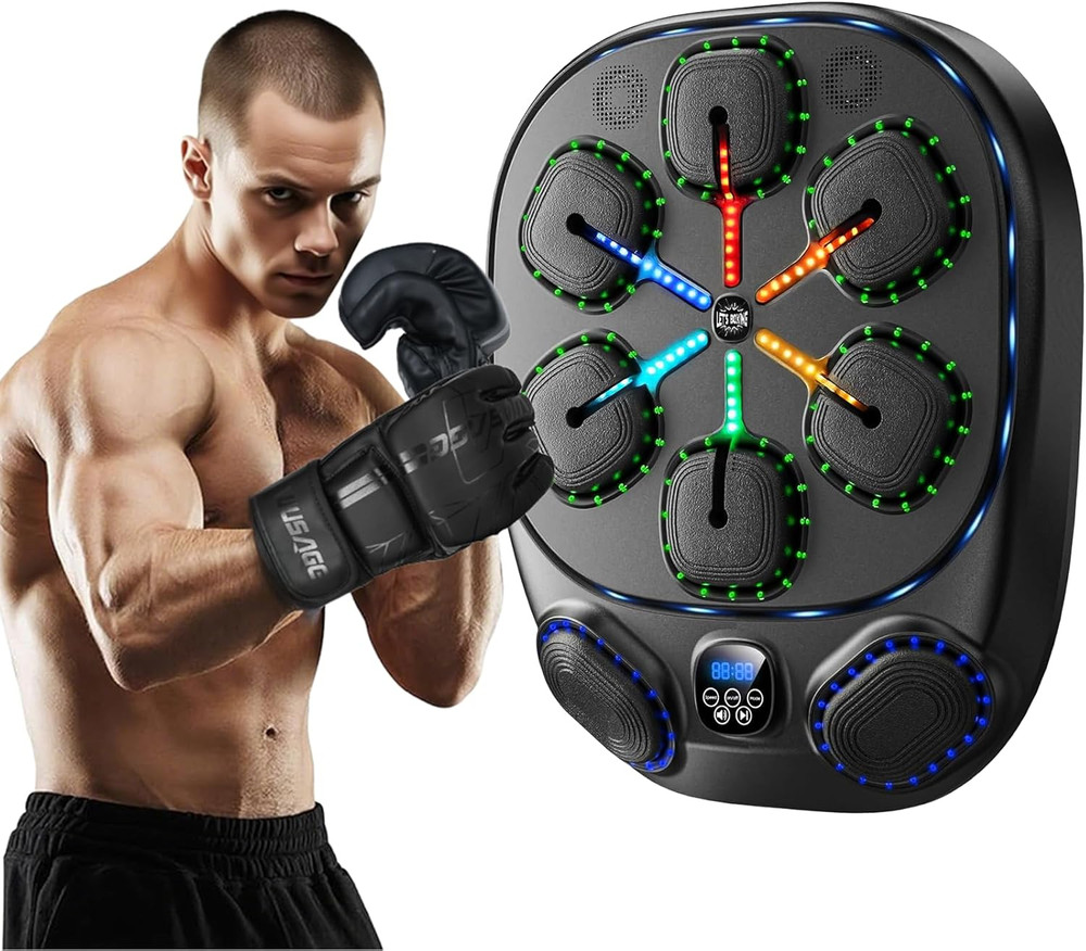 Music Boxing Machine with LED Lights & Bluetooth Speaker – Interactive Punching
