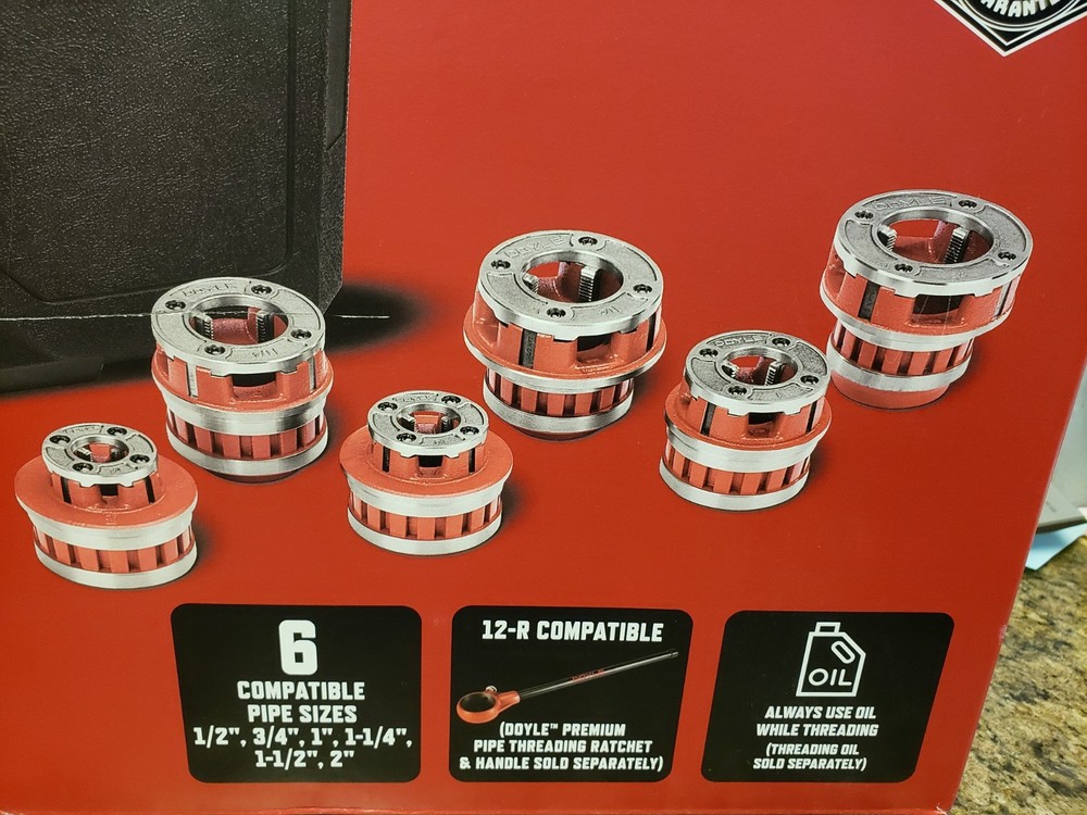 DOYLE Premium Pipe Threading Die Head Kit, 6-Piece, 58941