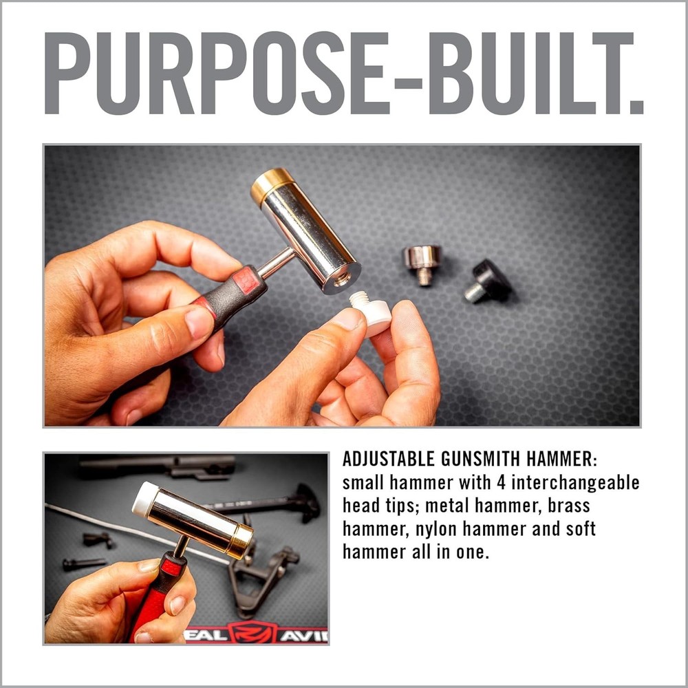 Real Avid Hammer Set with Pin Alignment Tool for Gunsmithing 4 in 1 Hammer Tool