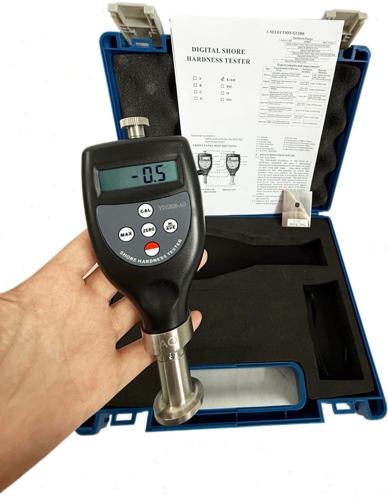Shore AO Hardness Meter with Under-Voltage Alarm Function Above 90 DO Below 20 D