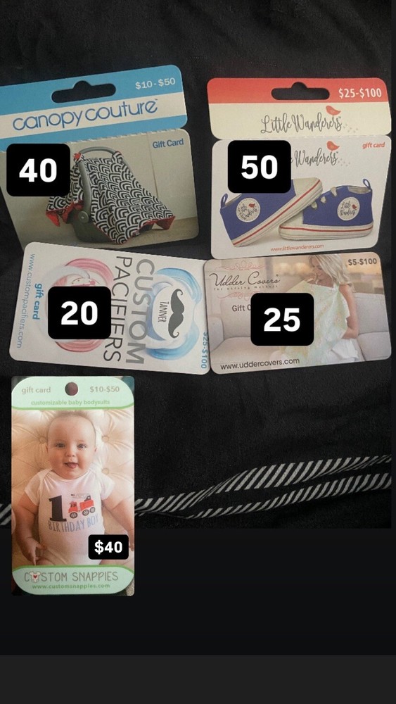 Selling Gift Card For Baby Items