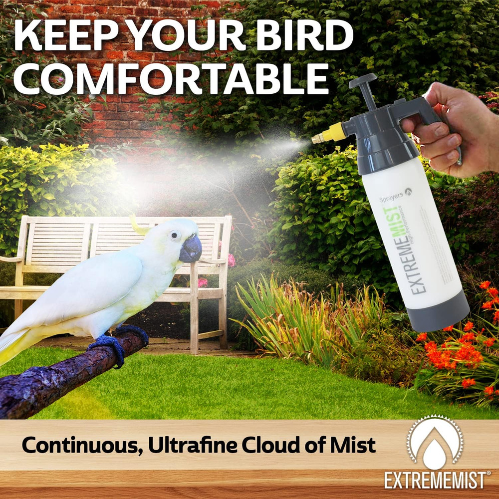 High-Performance Bird Sprayer & Bath Mister for Macaws, Parrots & More - 20Oz